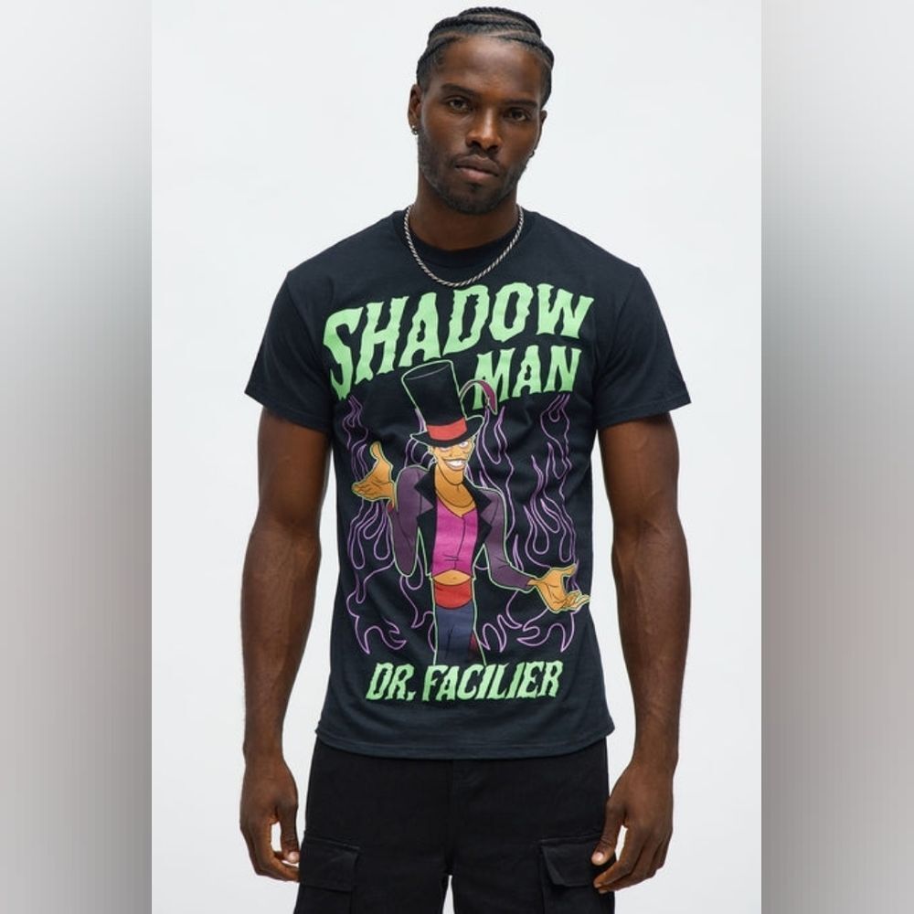 Disney Shadow Man Tee - Black and Purple
